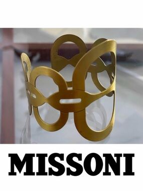 Missoni Gold  / Brass Cuff Bracelet - Vintage